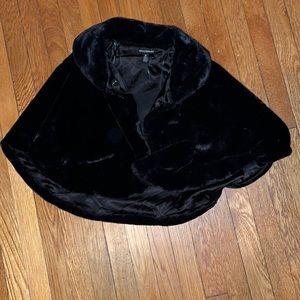 Faux black Fur Shawl